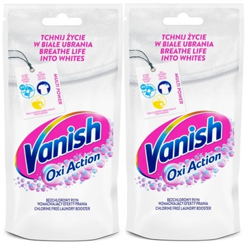Zestaw Vanish Oxi Action White Odplamiacz do białych tkanin 2 x 100 ml
