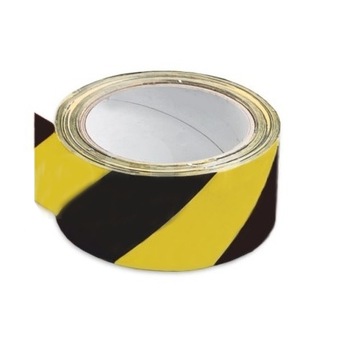 TAŚMA PCV SAMOPRZYLEPNA 50mm X 33M ŻÓŁTO-CZARNA