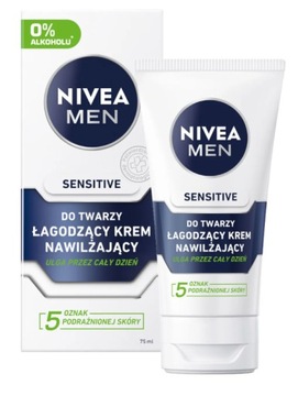 NIVEA MEN Sensitive Мужской успокаивающий крем для лица для мужчин 75мл