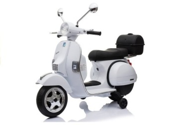 Мотоцикл на акумуляторі Скутер Vespa для дітей Колеса допоміжні Екошкіра