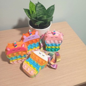 Кошелек Pop it, кошелек, пуш-пузырь, непоседа для девочек, единорог