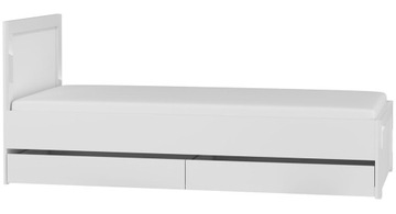 Alaska białe łóżko z szufladami pod materac 90x200