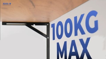 СКЛАДНАЯ ПОЛКА ВЕРХНЯЯ ОПОРА L400 БЕЛАЯ 100кг