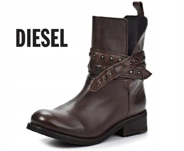 DIESEL BOTKI BUTY TRAPERY BRĄZOWE R.36 X194