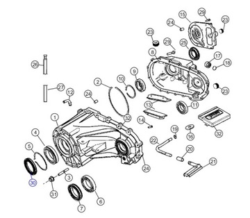GUFERO REDUKTOR NV245 VSTUP PŘEDNÍ JEEP GRAND CHEROKEE WK WK2 05-25