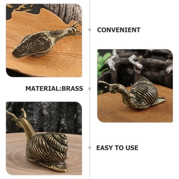 Mosiężne ozdoby ślimakowe w stylu vintage