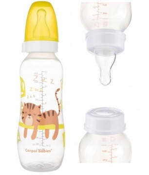 CANPOL LEKKA WĄSKA BUTELKA PROFILOWANA 330ml 12m+