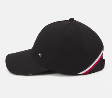 T. HILFIGER CZAPKA Z DASZKIEM ELEVATED CAP CZARNA