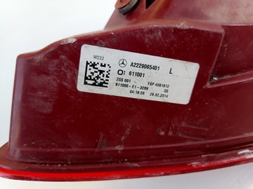 MERCEDES SVĚTLO ZADNÍ S TŘÍDA 222 W222 A2229065401