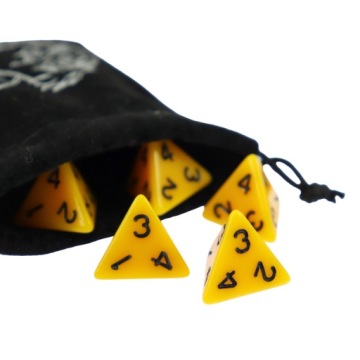 Набор из 2 кубиков K4 RPG Желтая четырьмя побужденной костью