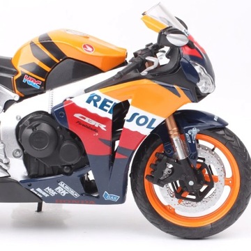 Модель гоночного мотоцикла HONDA CBR1000RR Fireblade Repsol из сплава 1/12, высокая