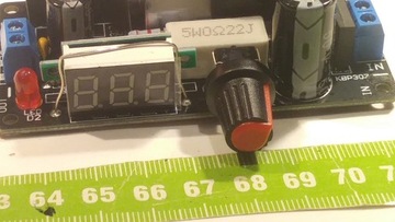 ZASILACZ OBNIŻAJĄCY NAPIĘCIE regulowany LM317 3-35V 3A Z WYŚWIETLACZEM