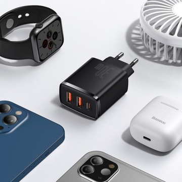 BASEUS ŁADOWARKA SIECIOWA USB USB-C 30W PD QC 3.0