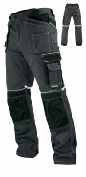 ROBOCZE SPODNIE DO PASA ROBOCZE ELASTYCZNE WYTRZYMAŁE WYGODNE ROZMIAR XL 56
