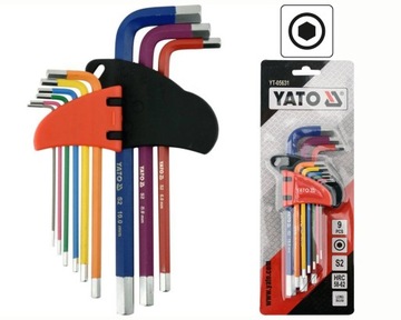 KLUCZE IMBUSOWE IMBUSY HEX YATO 1,5-9MM 9 SZTUK