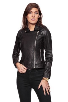 Damska kurtka skórzana Wrangler LEATHER BIKER XS