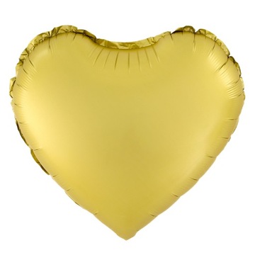 BALON FOLIOWY SERCE W KSZTAŁCIE SERCA ZŁOTE MATOWE