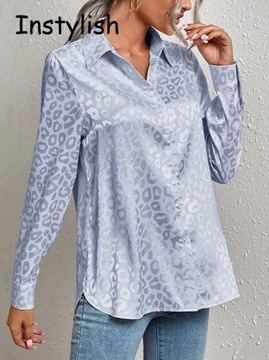 Women Leopard Print Luxury Blouse Spring Summer Lo