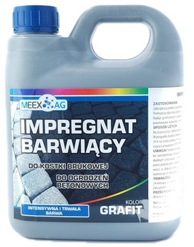 FARBA IMPREGNAT BARWIĄCY DO KOSTKI BRUKOWEJ GARAŻU OGRODZEŃ BETONU GRAFIT