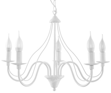 Lampa Wisząca VERONA 5 Biała Żyrandol Sufitowy LED