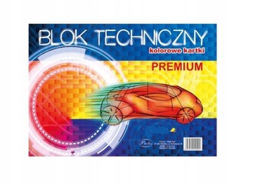 BLOK TECHNICZNY A3 - KOLOROWE KARTKI