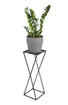 Nowoczesny Kwietnik Metalowy Stojak 70cm czarny