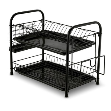 ДВУХУРОВНЕВАЯ сушилка для посуды С ПОДДОНОМ и сушилкой для столовых приборов Nova Tadar