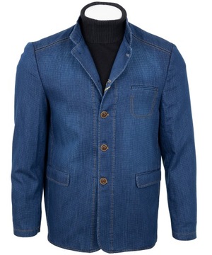 marynarka męska jeans PALMIRO ROSSI, 62 ze stójką