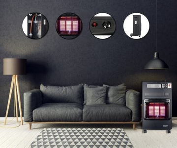 ГАЗОВАЯ ПЛИТА С БАЛЛОНОМ, НАГРЕВАТЕЛЕМ 4,2, РЕДУКТОРОМ, ШЛАНГОМ 80 М2