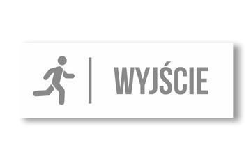 Tabliczka Informacyjna Wyjście 20x7cm PCV 3mm