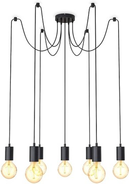 LAMPA WISZĄCA - PAJĄK - CZARNA - SALON - JADALNIA