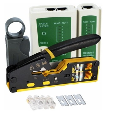 Zaciskarka do kabli sieciowych Ethernet do wtyczek 8P 6P RJ45