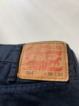 Levi's 514 STRAUSS LEVIS oryginalne granatowe Spodnie W 38 L 33