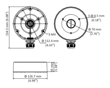 Монтажная коробка Hikvision DS-1280ZJ-DM8 (черный)