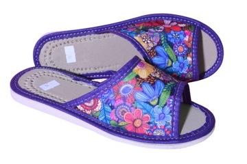 ДЕШЕВЫЕ ДОМОВЫЕ ТАПОЧКИ С ЦВЕТОЧНЫМ УЗОРОМ, размер 39