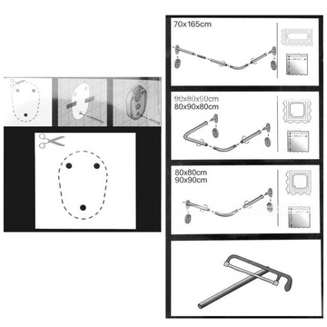 DRĄŻEK PRYSZNICOWY KĄTOWY CHROM śr. 2 WENKO