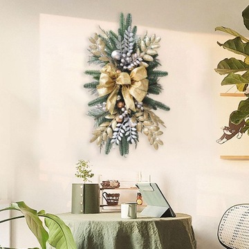 Рождественский орнамент Светодиодный домашний декор Рождественское украшение Рождественский венок Золото