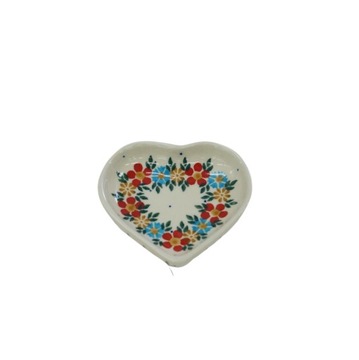 Ceramiczna podstawka serce Ceramika Bolesławiec