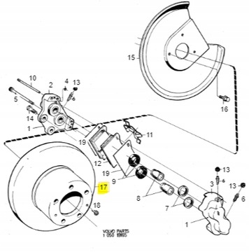 Tarcza hamulcowa przód Volvo 240 260