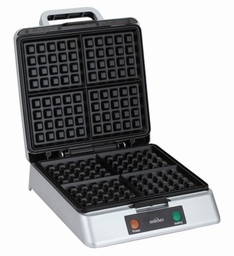 Вафельница Optimum GF-1400, серебристо-серая, 4 вафли