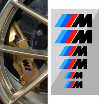 BMW M LOGO NAKLEJKA NA ZACISKI HAMULCA 6SZT