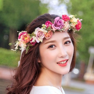 Цветочная повязка на голову Повязка для волос с лентой