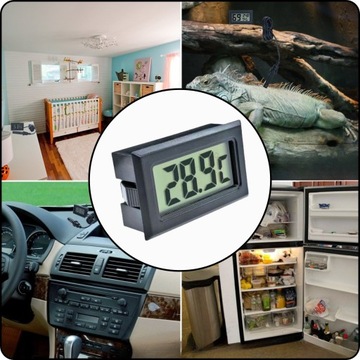 SONDA TERMOMETR LCD Z SONDĄ ELEKTRONICZNY CYFROWY DO AKWARIUM LODÓWKI KABEL