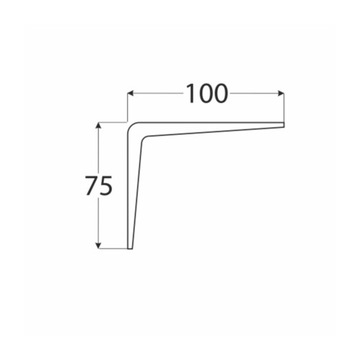 ОПОРА ПОЛКИ WS100 СТАЛЬ СЕРЫЙ 100X75 DOMAX