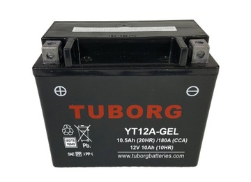 Akumulator Tuborg YT12A-BS 10.5Ah 180A żelowy