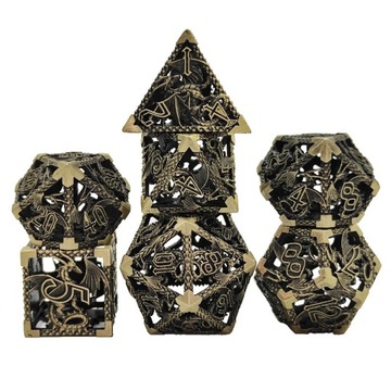 НАБОР «НЕДЕРЖИМАЯ СИЛА» ИЗ 7 МЕТАЛЛИЧЕСКИХ КУБИКОВ ДЛЯ РПГ