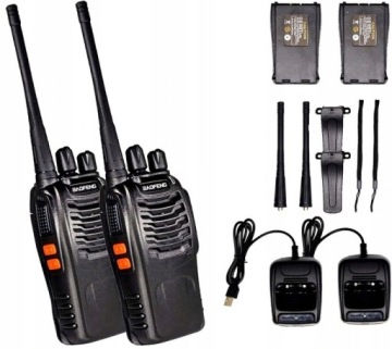Walkie Talkie vysílačky Baofeng BF-888S Radiotelefon Pmr Velký Dosah 2x