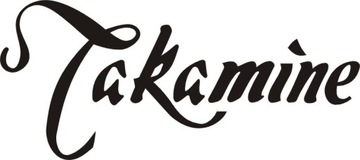 СЕРЕБРЯНАЯ наклейка на гитару TAKAMINE 5x2,3 см № 529