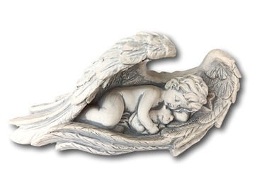 AMOR KOT Anioł na skrzydle z kotem ZWIERZĘ FIGURA