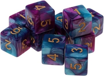 ZESTAW 25 KOSTEK K6 RPG KOŚĆ SZEŚCIOŚCIENNA WSPOMNIENIA Z GALAKTYKI 1,6 CM